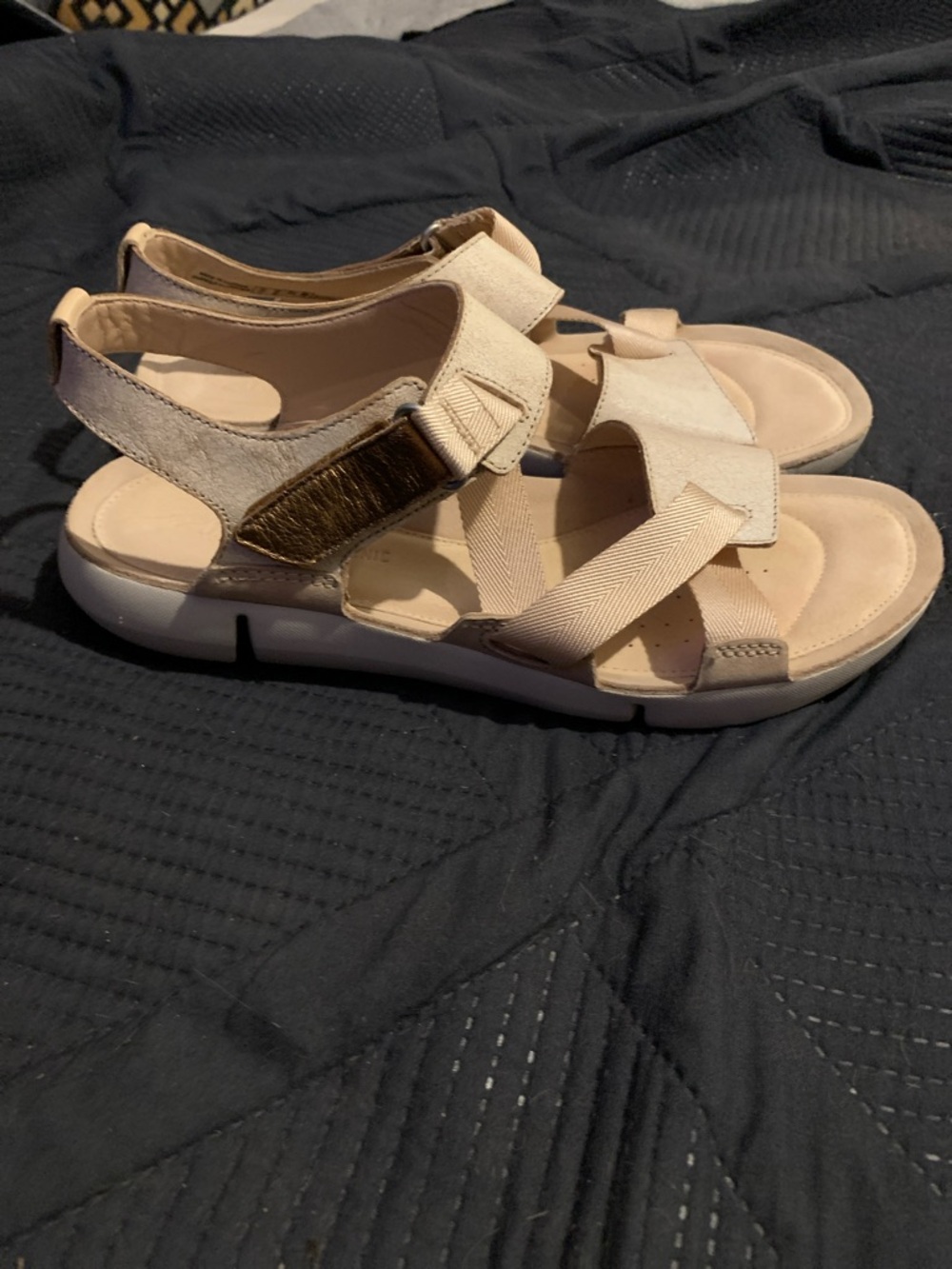Clark’s Women’s Beige Comfort Strap Sandals